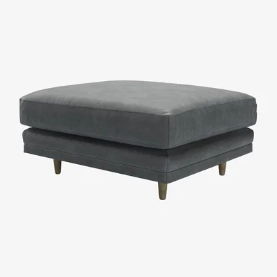 Sofa.com Marco Large Rectangular Footstool in Niagara Powdered Leather