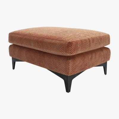 Sofa.com Lars Medium Rectangular Footstool in Pomegranate Bubble Velvet