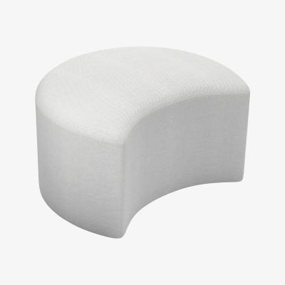 Sofa.com Luna Half Moon Footstool in Shearling Hygge Chunky Weave