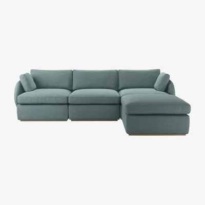 Sofa.com Ren Complete Set with Footstool in Holkham Norfolk Cotton