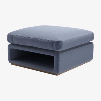 Sofa.com Ren Modular Storage Footstool in Sapphire Smart Velvet