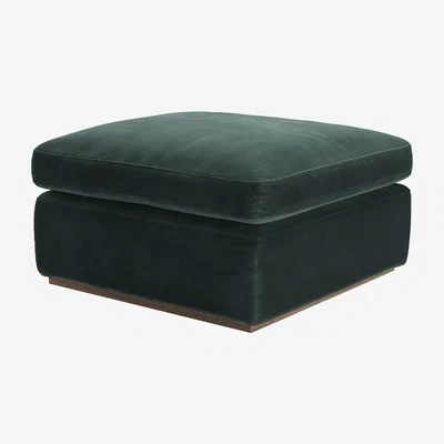 Sofa.com Ren Footstool in Smokey Green Cashmere Velvet