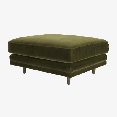 Sofa.com Marco Large Rectangular Footstool in Meadow Smart Velvet