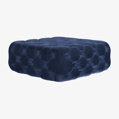 Sofa.com Georgette Medium Square Footstool in Cruise Smart Velvet - sofa.com