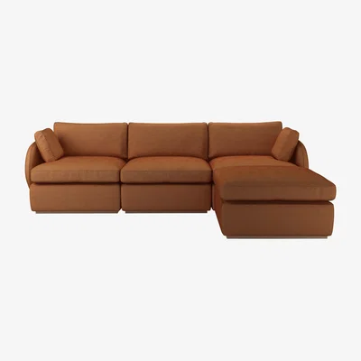 Sofa.com Ren Complete Set with Footstool in Saffron Heathland Weave