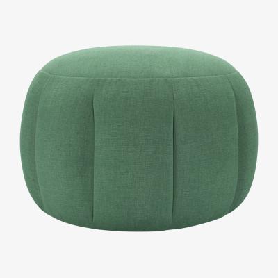 Sofa.com Harper Round Footstool in Celadon Easy Cotton