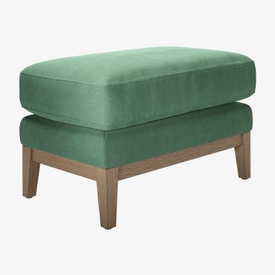 Sofa.com Costello Small Rectangular Footstool in Celadon Easy Cotton