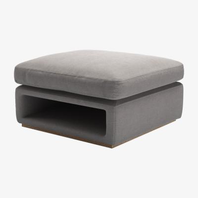 Sofa.com Ren Modular Storage Footstool in Pigeon Grey Easy Cotton