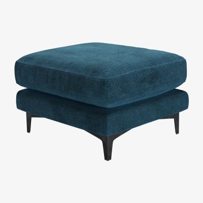 Sofa.com Boston Medium Rectangular Footstool in Mineral Mist Speckled Chenille