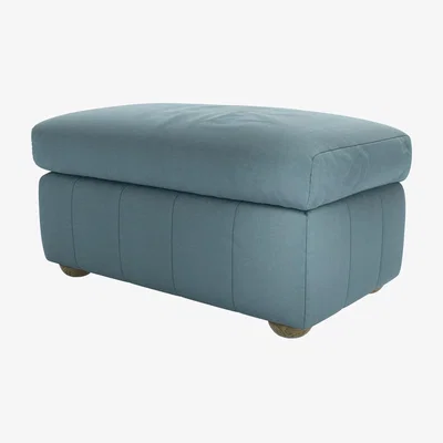 Sofa.com Tiffany Slim Medium Rectangular Footstool in Tide Organic Smart Cotton
