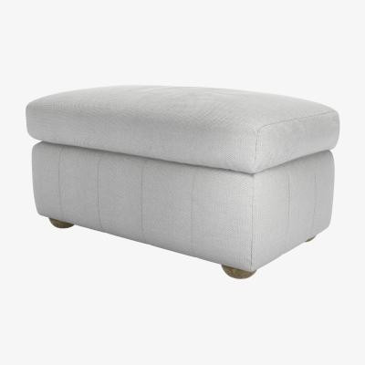 Sofa.com Tiffany Slim Medium Rectangular Footstool in Fog Aquaclean Clever Chenille