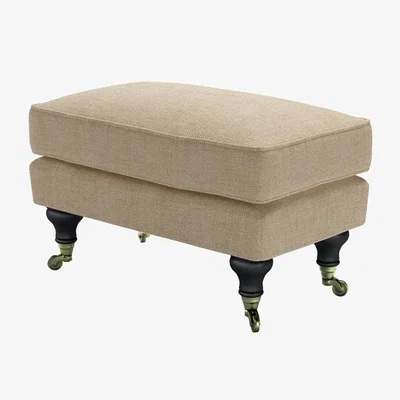 Sofa.com Bluebell Small Rectangular Footstool in Nordic Pine Hygge Chunky Weave