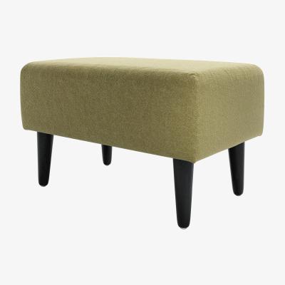 Sofa.com Jude Rectangular Footstool in Light Green Soft Textured
