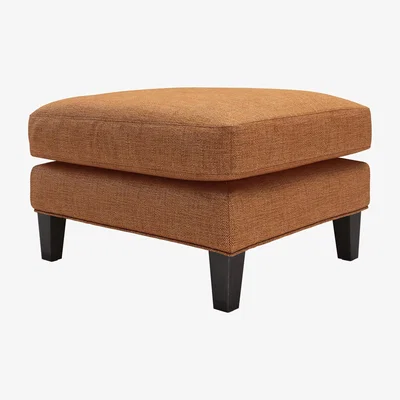 Sofa.com Izzy Medium Rectangular Footstool in Terracotta Florence Textured Weave
