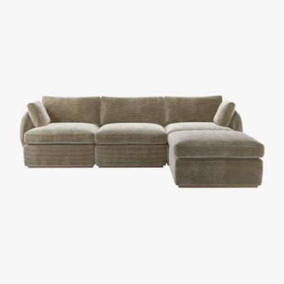 Sofa.com Ren Complete Set with Footstool in Cappuccino Bubble Velvet