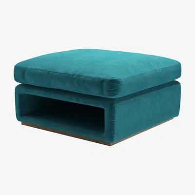 Sofa.com Ren Modular Storage Footstool in Neptune Smart Velvet
