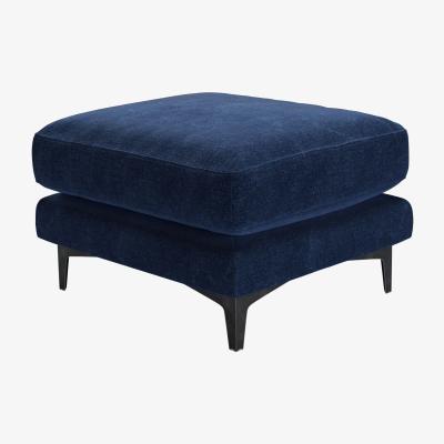 Sofa.com Boston Medium Rectangular Footstool in Port Royal Aquaclean Clever Chenille