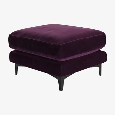 Sofa.com Boston Medium Rectangular Footstool in Damson Smart Velvet