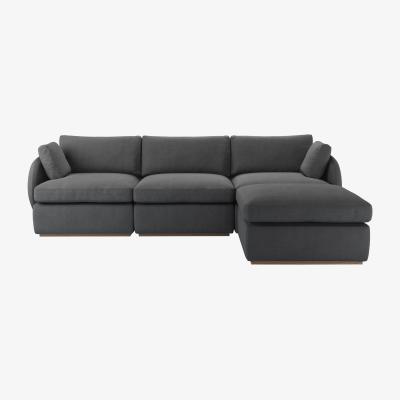 Sofa.com Ren Complete Set with Footstool in Monsoon Brushed Linen Cotton