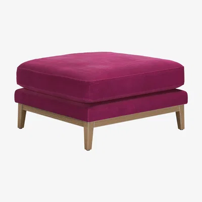 Sofa.com Costello  Large Rectangular Footstool in Persian Rose Smart Velvet