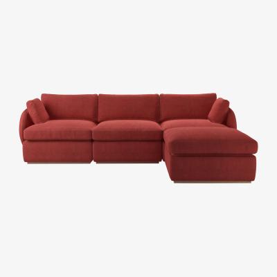 Sofa.com Ren Complete Set with Footstool in Indian Summer Easy Cotton