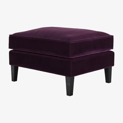 Sofa.com Iggy Medium Rectangular Footstool in Damson Smart Velvet