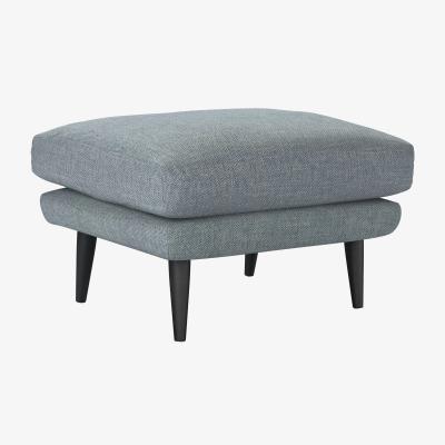 Sofa.com Holly Medium Rectangular Footstool in Cornflower Silky Jacquard Weave