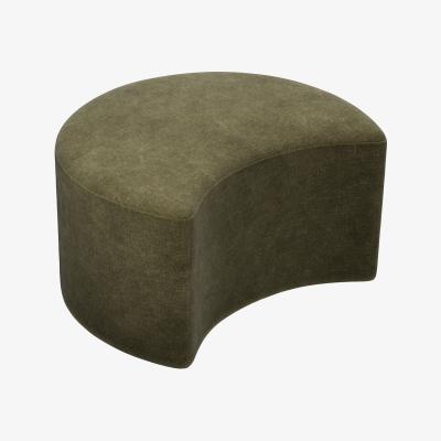 Sofa.com Luna Half Moon Footstool in Juniper Aquaclean Clever Chenille