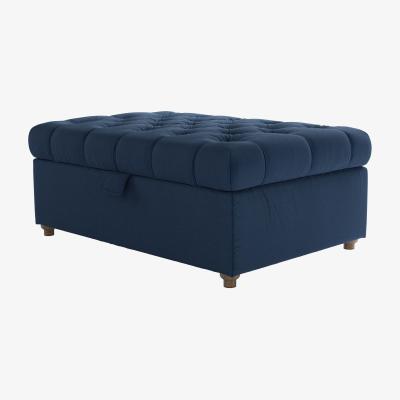 Sofa.com Valentin Medium Rectangular Storage Footstool in Galaxy Organic Smart Cotton