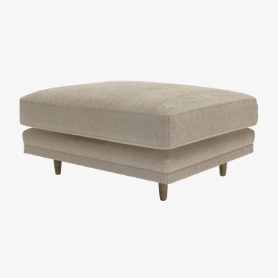 Sofa.com Marco Large Rectangular Footstool in Cashew Baylee Viscose Linen