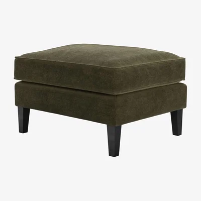 Sofa.com Iggy Medium Rectangular Footstool in Juniper Aquaclean Clever Chenille