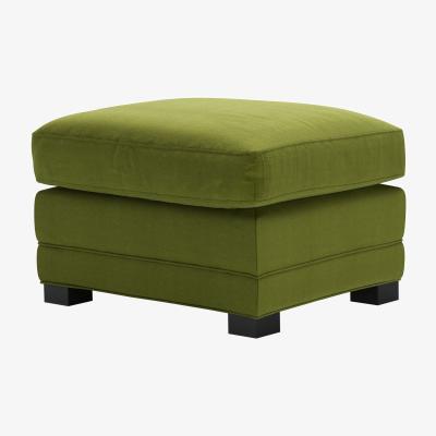 Sofa.com Aissa Medium Rectangular Footstool in Vine Leaf Organic Smart Cotton