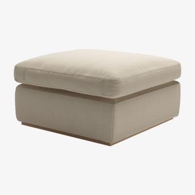 Sofa.com Ren Footstool in Pennine Stone Organic Smart Cotton