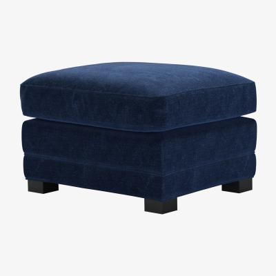 Sofa.com Aissa Medium Rectangular Footstool in Port Royal Aquaclean Clever Chenille