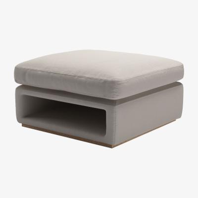 Sofa.com Ren Modular Storage Footstool in Stone Brushed Linen Cotton