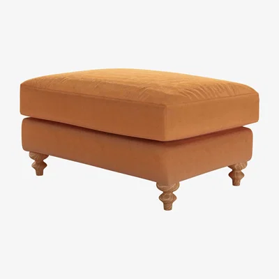Sofa.com Perfectly Pristine Teddy Large Rectangular Footstool in Marrakesh Easy Cotton - sofa.com