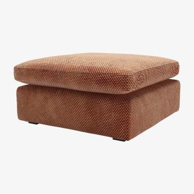 Sofa.com Long Island Slim Medium Rectangular Footstool in Pomegranate Bubble Velvet