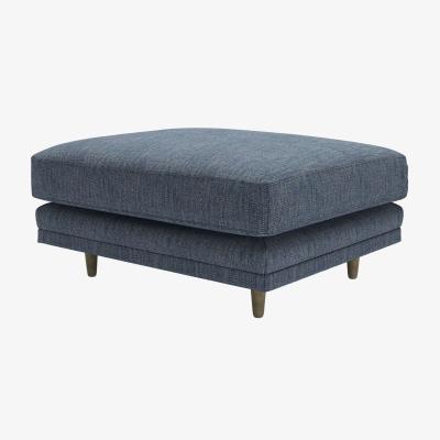 Sofa.com Marco Large Rectangular Footstool in Azure Florence Textured Weave