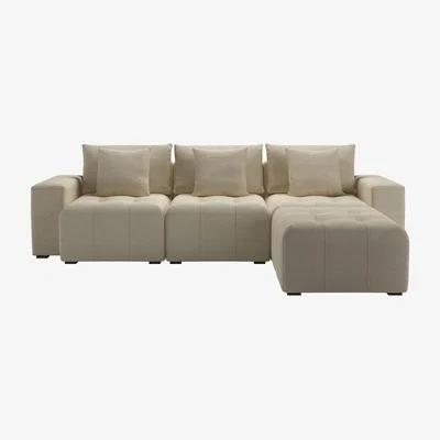 Sofa.com Romy Complete Set with Footstool in Niagara Powdered Leather
