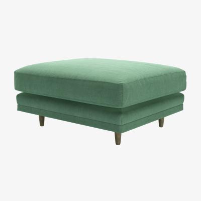 Sofa.com Marco Large Rectangular Footstool in Celadon Easy Cotton