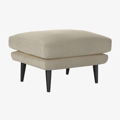 Sofa.com Holly Medium Rectangular Footstool in Pampas Hygge Smart Linen