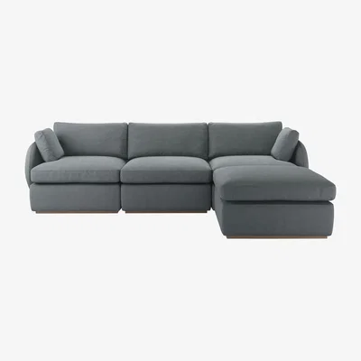 Sofa.com Ren Complete Set with Footstool in Burnham Norfolk Cotton