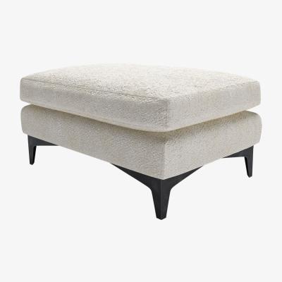 Sofa.com Lars Medium Rectangular Footstool in Oyster Luxe Boucle