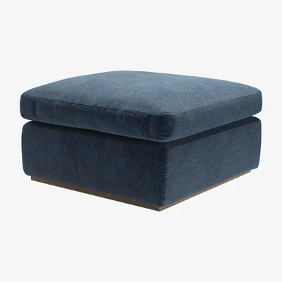 Sofa.com Ren Footstool in Portland Blue Brushstroke