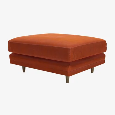 Sofa.com Marco Large Rectangular Footstool in Moroccan Spice Smart Velvet