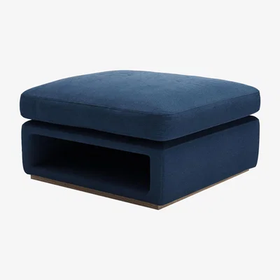Sofa.com Ren Modular Storage Footstool in Washed Indigo Easy Cotton