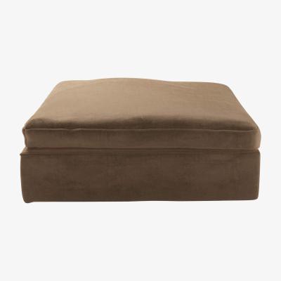 Sofa.com Long Island Footstool Modular End Unit in Spiced Latte Cotton Matt Velvet - sofa.com