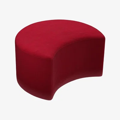 Sofa.com Luna Half Moon Footstool in Malbec Cotton Matt Velvet
