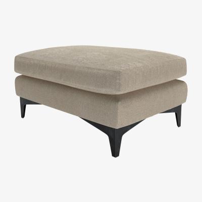 Sofa.com Lars Medium Rectangular Footstool in Cashew Baylee Viscose Linen