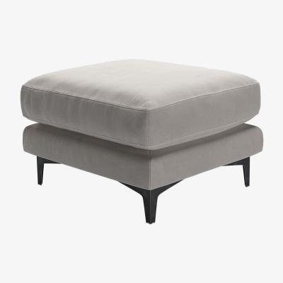 Sofa.com Boston Medium Rectangular Footstool in Nimbus Aquaclean Clever Velvet